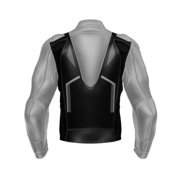 Ducati-Motorcycle-Leather-Jacket-Black-Silver-MotoGP-Racing-Gear-Back