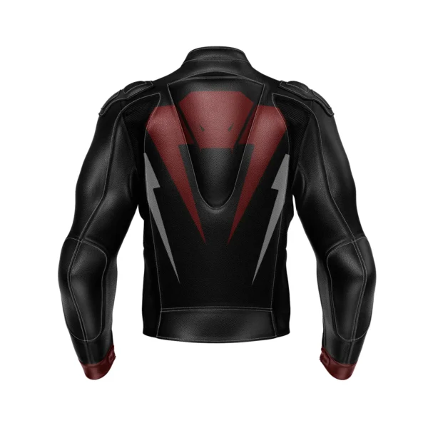 Black-Viper-Motorcycle-Racing-Leather-Jacket-by-Repsters-Blood Red-Back