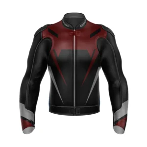 Black-Viper-Motorcycle-Racing-Leather-Jacket-by-Repsters-Blood Red-Front