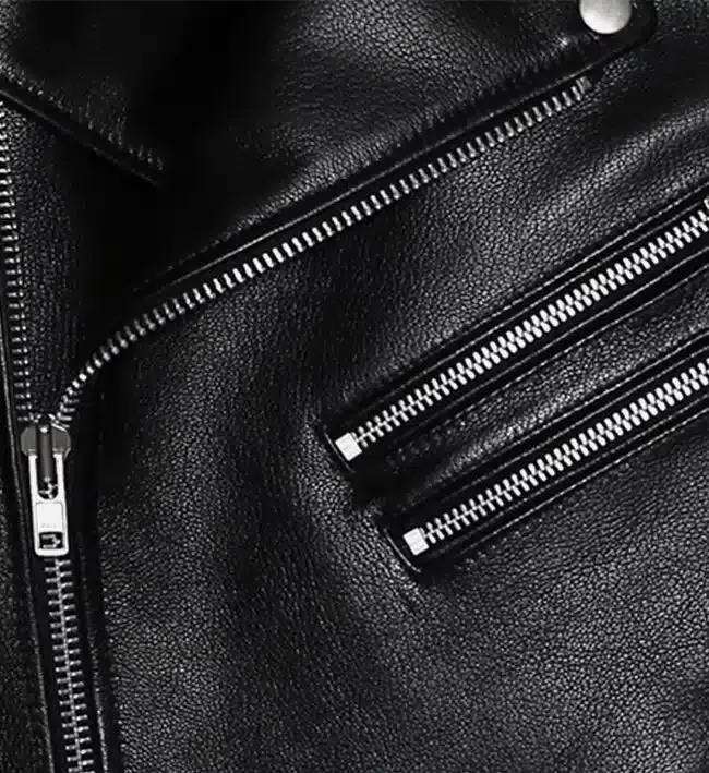 mens-black-biker-jacket-with-double-zipper